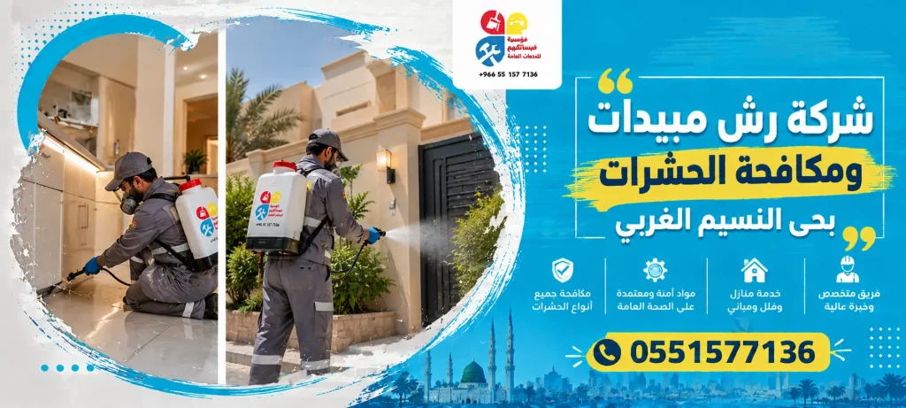 شركة رش مبيدات ومكافحة الحشرات بحي النسيم الغربي